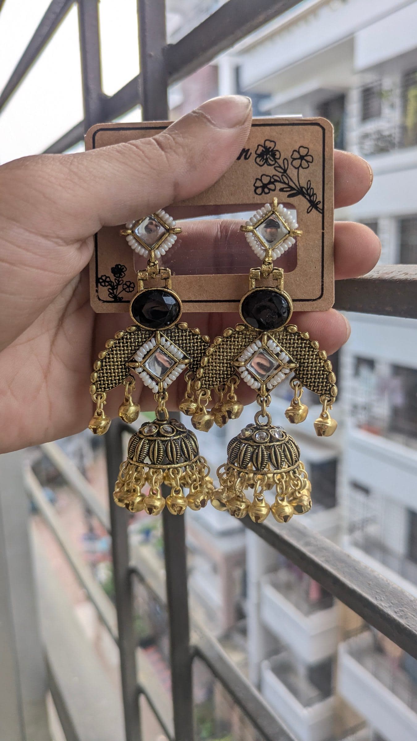 Traditional Kashmiri Jhumka Earrings for Elegant Look — image 1